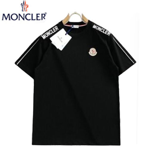 MONCLER-05106 몽클레어 블랙 아플리케 장식 티셔츠 남성용