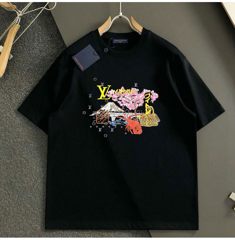 LOUIS VUITTON-04096 루이비통 2026SS 남녀공용 자수 자수 크루넥 티셔츠(2컬러)