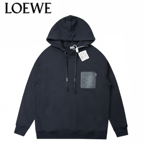 LOEWE-08303 로에베 블랙 코튼 후드 티셔츠 남여공용