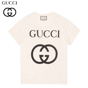 GUCCI-493117 7561 구찌 화이트 코튼 인터로킹 G 티셔츠(남여공용)