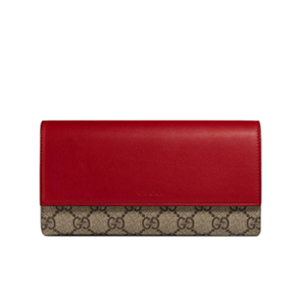 GUCCI-410100 9784 구찌 Linea A GG 수프림 캔버스 장지갑 레드