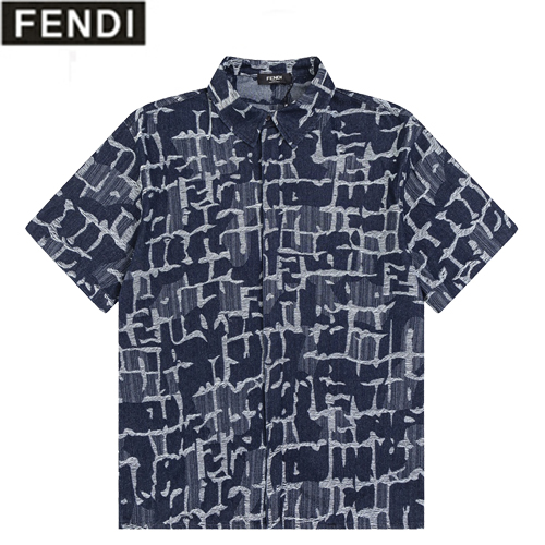 FENDI-04291 펜디 네이비 데님 셔츠 남성용