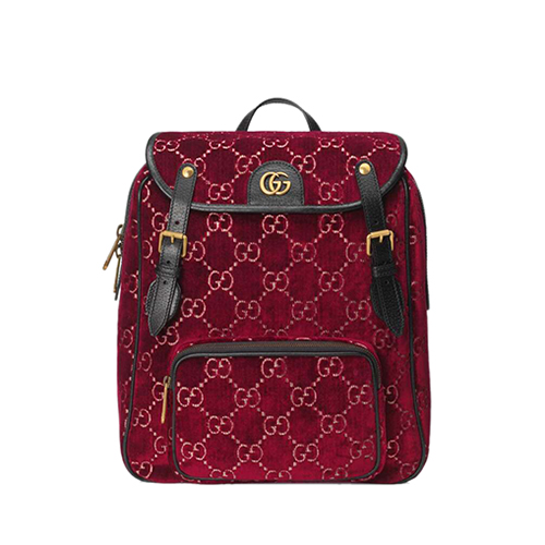 [스페셜오더]GUCCI-574942 6489 구찌 레드 GG 벨벳 스몰 백팩