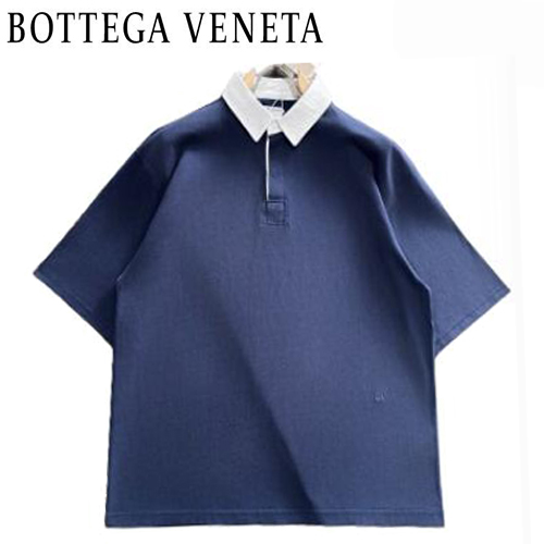 BOTTEGA VENETA-042913 보테가 베네타 네이비 코튼 폴로 티셔츠 남성용