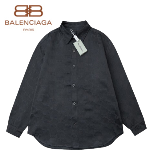 BALENCIAGA-08306 발렌시아가 블랙 BB 로고 셔츠 남여공용