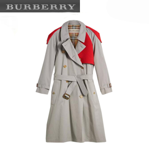 [스페셜오더]BURBERRY-40737241 버버리 니트 디테일 트로피컬 개버딘 트렌치코트