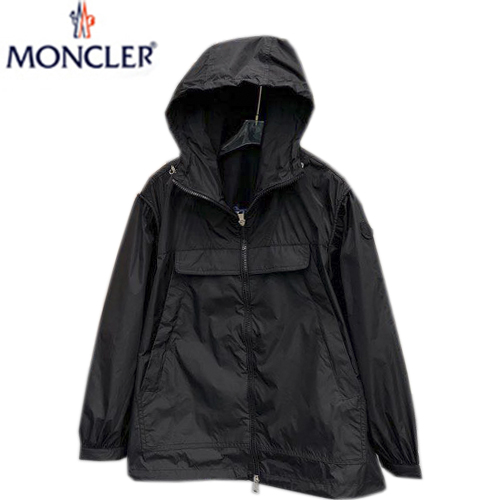 MONCLER-070513 몽클레어 블랙 나일론 바람막이 후드 재킷 여성용