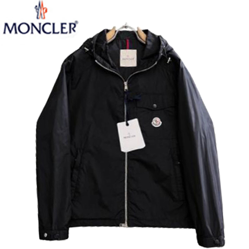 MONCLER-030616 몽클레어 블랙 나일론 바람막이 후드 재킷 남성용