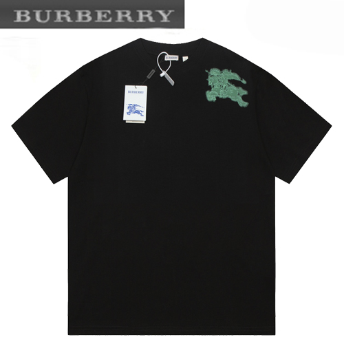 BURBERRY-04298 버버리 블랙 프린트 장식 티셔츠 남여공용