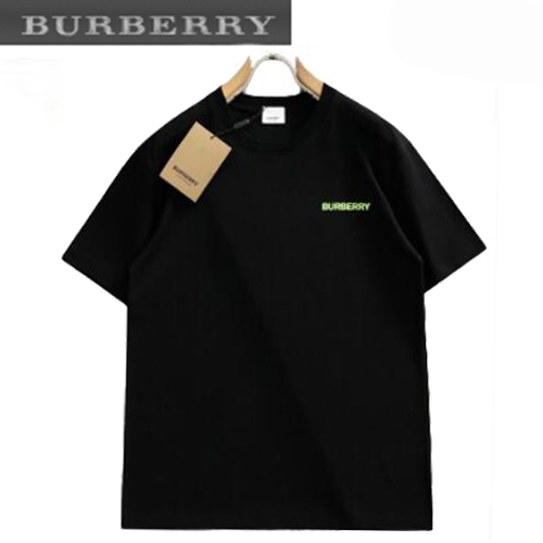 BURBERRY-05081 버버리 블랙 코튼 티셔츠 남성용