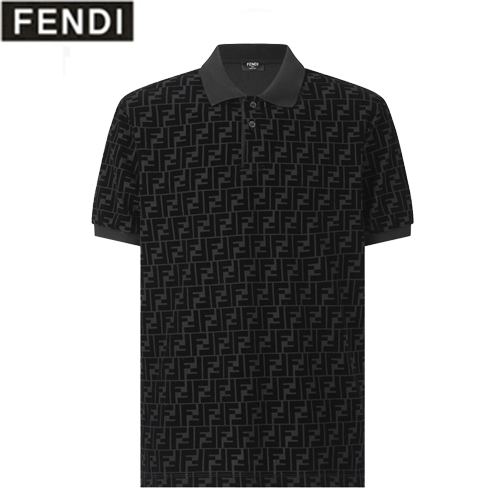 FENDI-05141 펜디 블랙 FF 폴로 티셔츠 남여공용