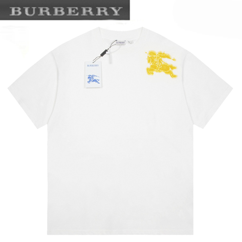 BURBERRY-04299 버버리 화이트 프린트 장식 티셔츠 남여공용