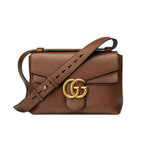 [스페셜오더]GUCCI-401173 2548 구찌 GG Marmont 가죽 메신저 백 넛브라운 