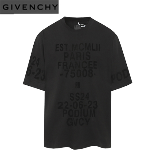 GIVENCHY-042910 지방시 블랙 아플리케 장식 티셔츠 남여공용