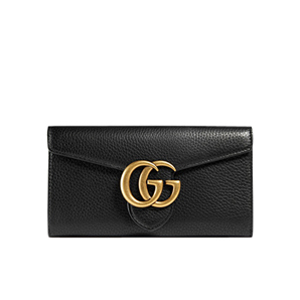 GUCCI-400586 1000 GG Marmont 가죽 블랙 장지갑 