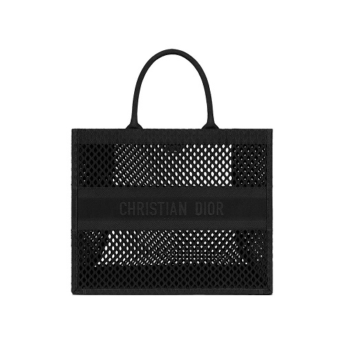 [스페셜오더]CHRISTIAN DIOR-M1296 디올 블랙 메쉬 자수 스몰 BOOK TOTE 백