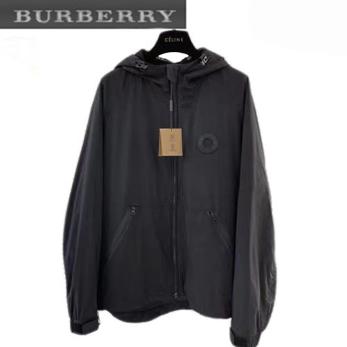 BURBERRY-03304 버버리 블랙 나일론 바람막이 후드 재킷 남성용