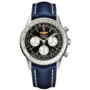 [스페셜오더]BREITLING-브라이틀링 내비타이머 스틸 블랙다이얼/네이비가죽스트랩 워치 43mm 