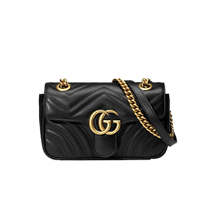 [스페셜오더]GUCCI-446744 1000 구찌 GG Marmont 미니 소프트 스트럭처드 체인 숄더백 블랙