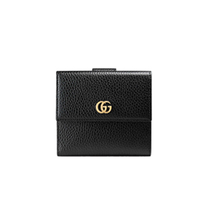 [스페셜오더]GUCCI-456122 1000 구찌 레더 프렌치 플랩 월릿 블랙 