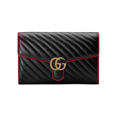 [스페셜오더]GUCCI-498079 8277 구찌 블랙 GG 마몽 클러치