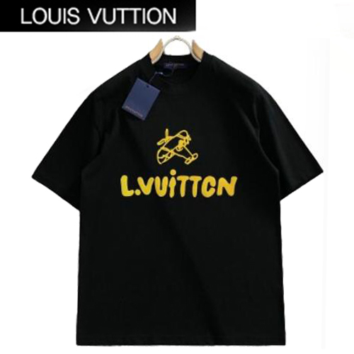 LOUIS VUITTON-05085 루이비통 블랙 아플리케 장식 티셔츠 남성용