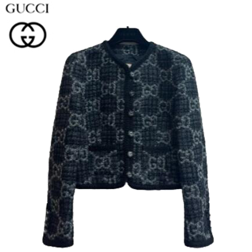 GUCCI-01216 구찌 블랙 울 GG 재킷 여성용