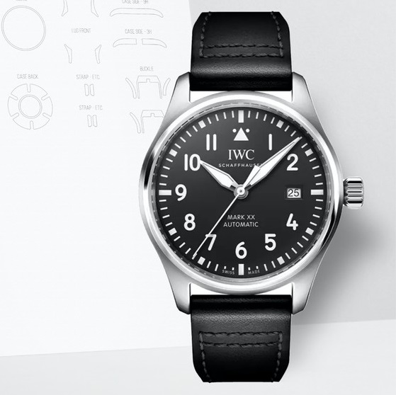 [스페셜오더][M+]IWC-파일럿 레플리카워치 마크 XX 블랙 40mm 1:1 Best Edition - IW328201