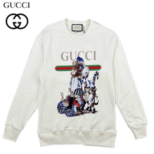 GUCCI-08127 구찌 아이보리 프린트 장식 스웨트셔츠 남여공용