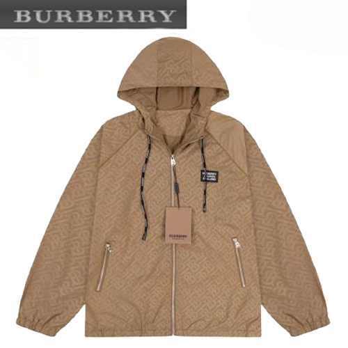 BURBERRY-08298 버버리 베이지 TB 로고 바람막이 후드 재킷 남성용