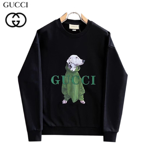 GUCCI-02279 구찌 블랙 도그 프린트 장식 스웨트셔츠 남성용