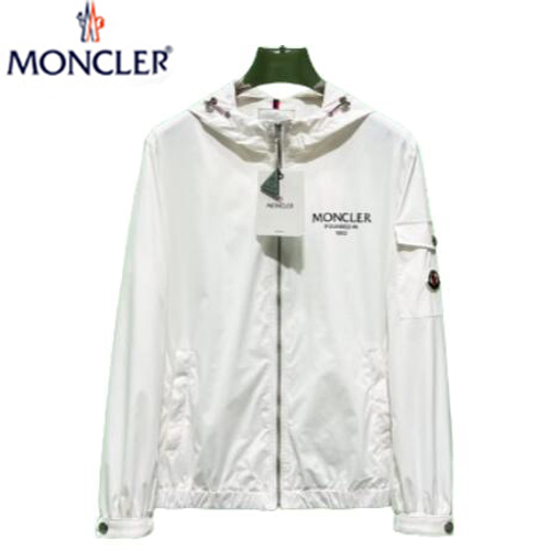 MONCLER-03238 몽클레어 화이트 나일론 바람막이 후드 재킷 남여공용