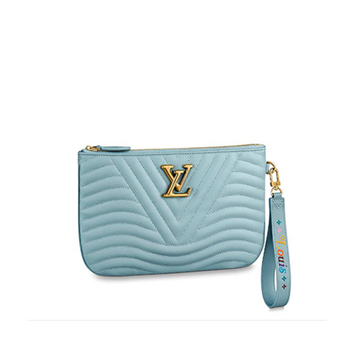 [스페셜오더]LOUIS VUITTON-M68579 루이비통 블루 송아지 가죽 뉴 웨이브 집 포쉐트