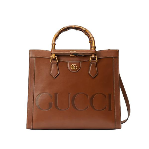 [스페셜오더]GUCCI-655658 2546 구찌 브라운 엠보스더 로고 다이애나 미디엄 탑 핸들백