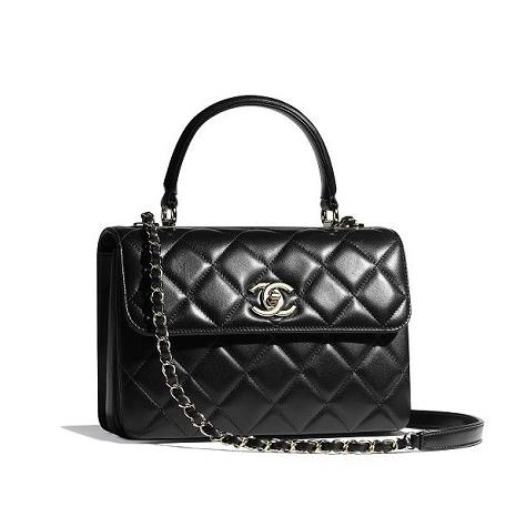 [스페셜오더]CHANEL-A92236 샤넬 블랙 골드 톤 메탈 스몰 탑 핸들 플랩백